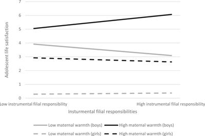 Filial responsibilities and psychological wellbeing among Chinese adolescents in poor single-mother families: does parental warmth matter?